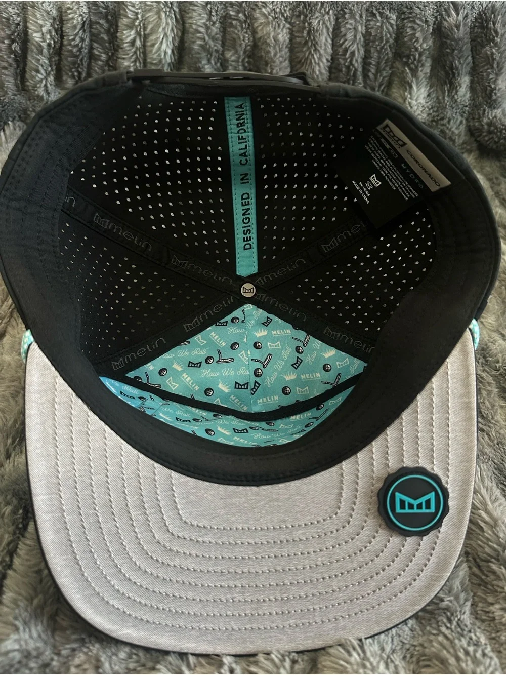 Melin Black Hat with Aqua HYDRO Accent(limited edition)